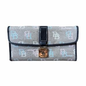 Brentano Moda Italy Canvas Logo Tri Fold Wallet Clutch
